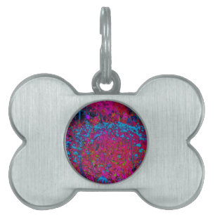 Médaillons Pour Animaux Domestiques Psychédélique Violet Lily Fleur Magenta Garden