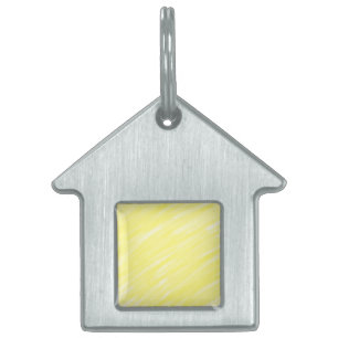 Médaillons Pour Animaux Domestiques publicité jaune pastel personnalisée couleur unie