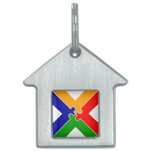 Médaillons Pour Animaux Domestiques Puzzle Lettre X Monogramme