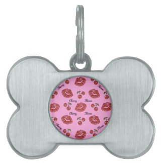 Médaillons Pour Animaux Domestiques RAB Rockabilly Baisers de Cerise sur Rose