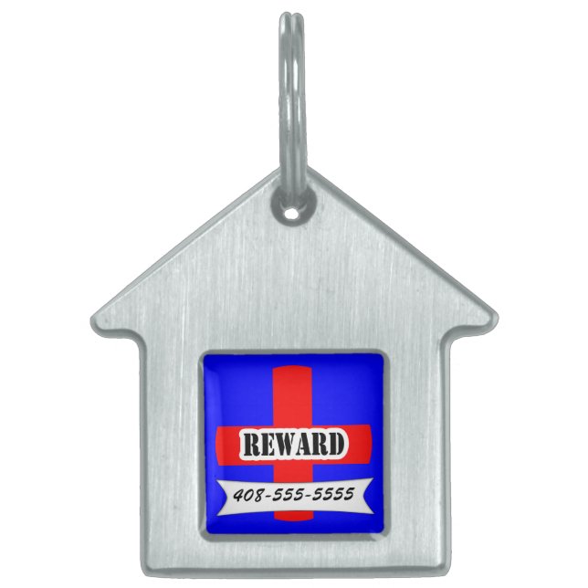 Médaillons Pour Animaux Domestiques Red Medic Alert Reward Nom de l'animal de compagni (Devant)