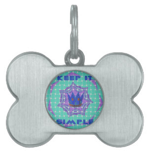 Médaillons Pour Animaux Domestiques Restez simple : l'art Motif de la Clarté Royale