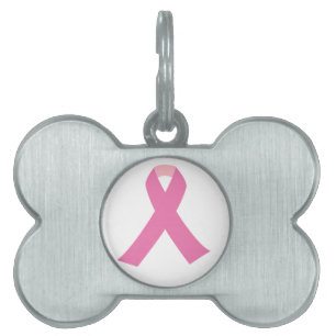 Médaillons Pour Animaux Domestiques Ruban rose de conscience de cancer du sein
