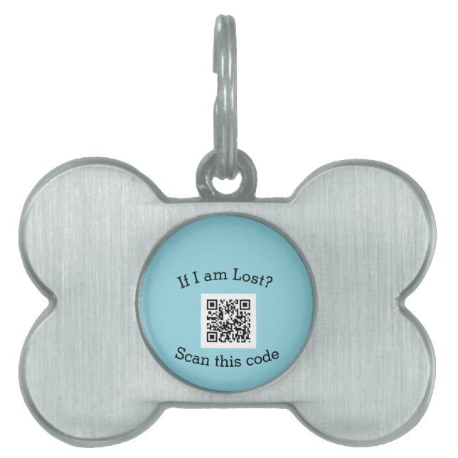 Médaillons Pour Animaux Domestiques Scan QR code lost found me code pet  (Devant)