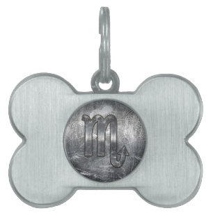 Médaillons Pour Animaux Domestiques Scorpio signe Zodiac désorganisé de style industri
