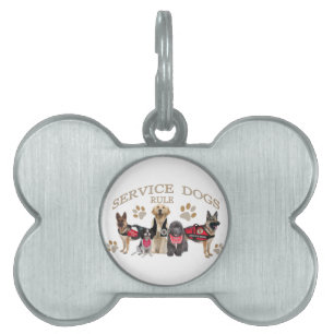 Médaillons Pour Animaux Domestiques Service Chiens Règle Marchandises et vêtements