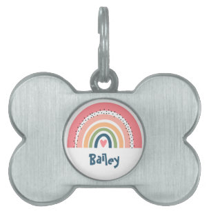 MÉDAILLONS POUR ANIMAUX DOMESTIQUES SIMPLE ÉLÉGANT RAINBOW BOHO