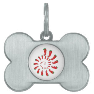 Médaillons Pour Animaux Domestiques Spirale de Pepper Diva Rouge