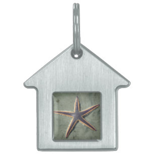 Médaillons Pour Animaux Domestiques Starfish Purple étoile de mer sur la plage