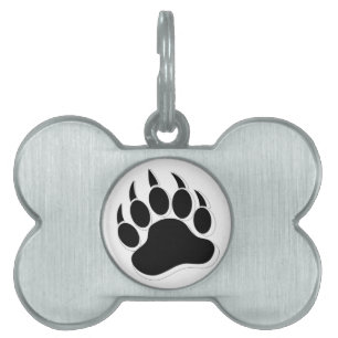 Médaillons Pour Animaux Domestiques Super Gay Bear griffe B&W 3D effet