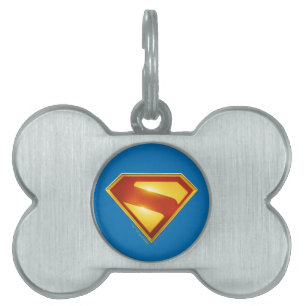 Médaillons Pour Animaux Domestiques Superman Golden S Shield brillance