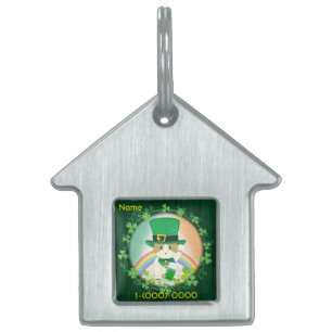 Médaillons Pour Animaux Domestiques Tabby Ginger Joyeux Irlandais