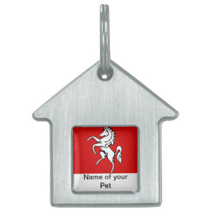 Médaillons Pour Animaux Domestiques Tag d'animal de compagnie avec Drapeau de Kent, An
