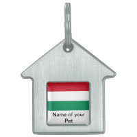 Tag de animal de compagnie avec le drapeau de la H