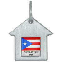 Tag de animal de compagnie avec le drapeau de l'Ét