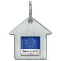 Tag de animal de compagnie avec le drapeau de l'Un