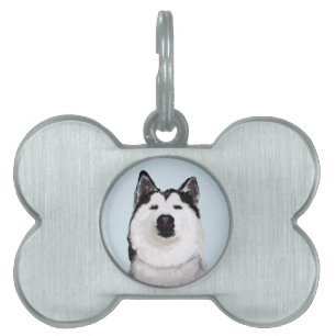 Médaillons Pour Animaux Domestiques Tag de chien Husky Bone Pet