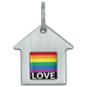 Médaillons Pour Animaux Domestiques Tag Rainbow Love, Pride, LGBT, Celebrate Love Pet