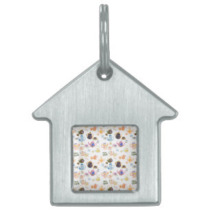 Médaillons Pour Animaux Domestiques tea time pattern