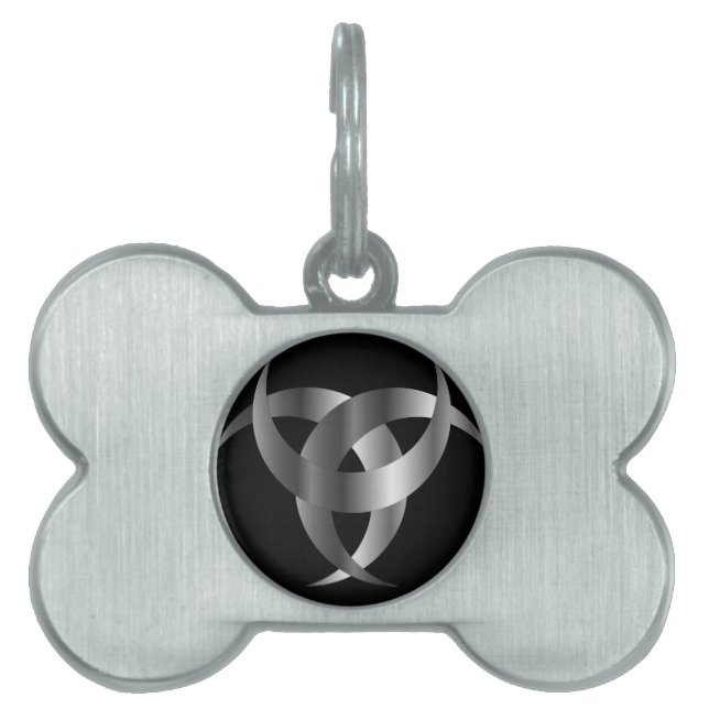 Médaillons Pour Animaux Domestiques Triskele- à cornes le klaxon d'Odin (Devant)