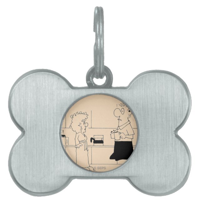 Médaillons Pour Animaux Domestiques Trop de café (Devant)