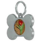 Médaillons Pour Animaux Domestiques Tulipe jaune et rouge (Devant droit)