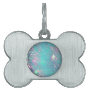 Médaillons Pour Animaux Domestiques turquoise avec un signe de rose