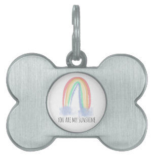 Médaillons Pour Animaux Domestiques Vous êtes mon eau de soleil aquarelle arc-en-ciel