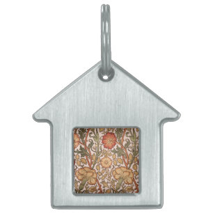 Médaillons Pour Animaux Domestiques William Morris Rose Flower Fond d'écran Motif