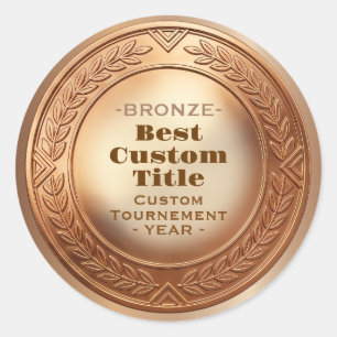 Medal Aangepast 3D Realistisch Bewerkbaar Folie Br Ronde Sticker