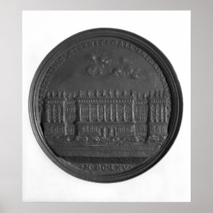 Medal met Bernini's ontwerp voor het Louvre Poster