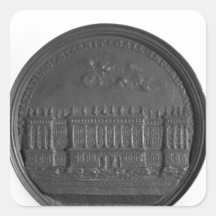 Medal met Bernini's ontwerp voor het Louvre Vierkante Sticker