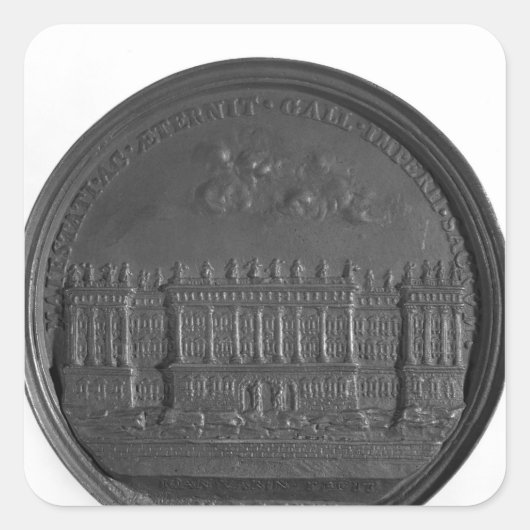 Medal met Bernini's ontwerp voor het Louvre Vierkante Sticker (Voorkant)