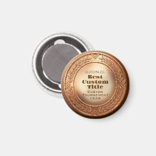 Medal op maat 3D realistisch bewerkbaar folie bron Magneet