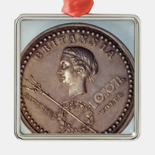 Medal ter herdenking van de Britse gevangenneming Metalen Ornament