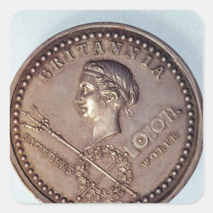 Medal ter herdenking van de Britse gevangenneming  Vierkante Sticker