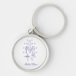 Medal van Onze Lieve Vrouw van Genade Wonderdadige Sleutelhanger