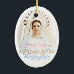 Medalla cerámica Medjugorje<br><div class="desc">Dix más cerca tuya, en cerámica, la imagen de la Reina de la Paz, de Medjugorje ♥</div>