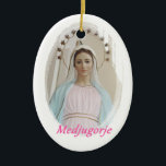 Medalla cerámica Medjugorje<br><div class="desc">Dix más cerca tuya, en cerámica, la imagen de la Reina de la Paz, de Medjugorje ♥</div>