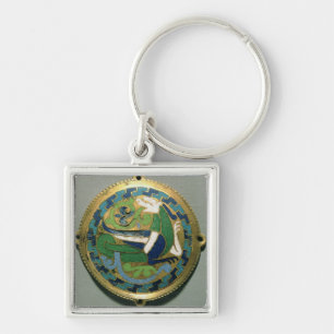 Medallion die een draak, Frans, van Conques afschi Sleutelhanger