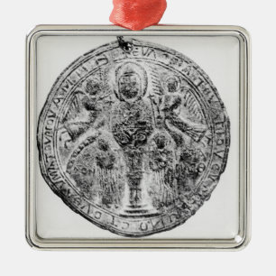 Medallion gedecoreerd in de cloisonne-techniek metalen ornament