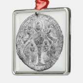 Medallion gedecoreerd in de cloisonne-techniek metalen ornament (Links)