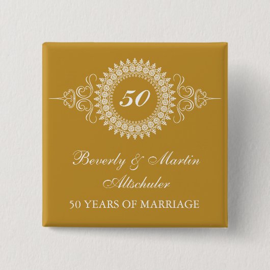 Medallion Golden Jubileum Celebration Button (Voorkant)