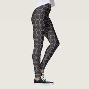 Medallion grijs roze ontwerp leggings