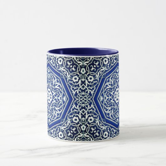 Medallion in het Perzische Tile Patroon - Blauw en Mok (Midden)