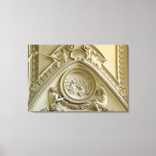 Medallion met de Baptisme van Constantine Canvas Afdruk (Voorkant)