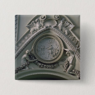 Medallion met Emperor Constantine Vierkante Button 5,1 Cm