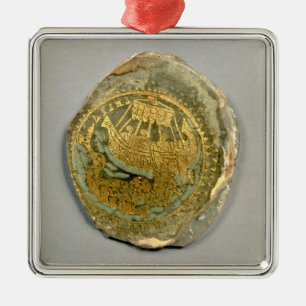 Medallion met Jonah en de walvis, Roman, 4t Metalen Ornament