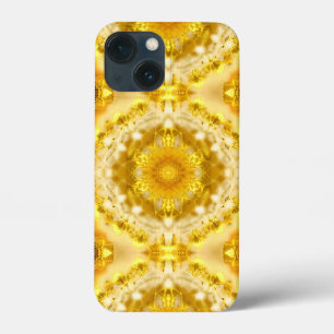 Medallion Patroon in Mosterdgeel Batik Patroon iPhone 13 Mini Hoesje
