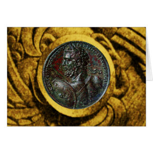 MÉDALLION ROMAINE ANTIQUE BRONZE AVEC GRIFFINS D'O